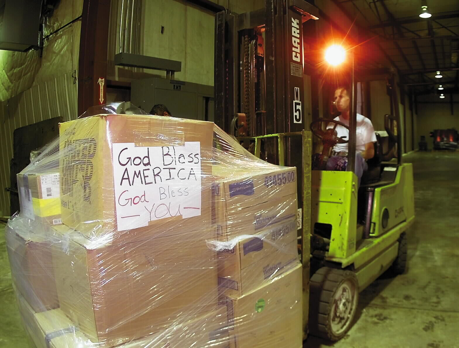 loading donation truck... 09/17/01